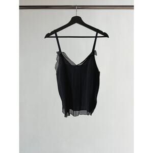 PRADA CHIFFON TRIM KNIT CAMI